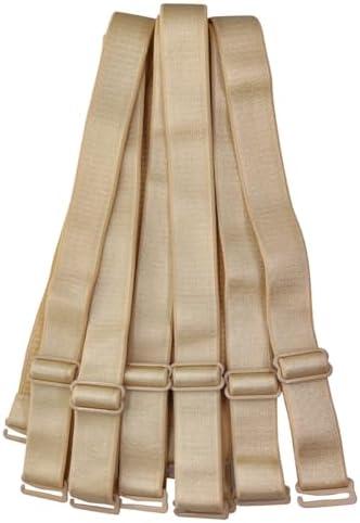 DoHope Bra Straps Multicolor Shoulder Bra Strap Replacement 12mm 15mm 20mm Width Elastic Adjustable Removable 3 pairs