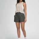 ODODOS Women's Sweat Shorts Cotton French Terry Curved Hem Workout Casual Relaxed Lounge Shorts with Pockets, Charcoal, Small