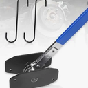 Brake Caliper Compression Tool, 4-in-1 Universal Disc Brake Piston Compressor with 360° Rotating Ratchet & 2 Hangers(Blue,Size:8.8 * 2.6inch)