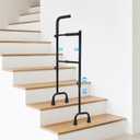 Stair Cane - Adjustable Height & Width Stair Climbing Assist Cane for Seniors & Post-Surgery Recovery, Stair Lift Assist for Going Up and Down Stairs, Universal Step Compatibility