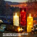 Sasigeiaa Waterproof Outdoor Candles with Timer & Remote - Battery Operated LED Candles, Realistic Flameless Plastic Pillar, Pack of 2 (4" D x 10" H, Gold) for Patio, Garden Camping Rainy Weather