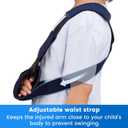 Velpeau Kids Arm Sling Shoulder Immobilizer with Waist Strap, Ventilated & Breathable Design, Arm Support Brace for Children, Boys, Girls (Kids Mesh Version-Left Hand, XX-Small)