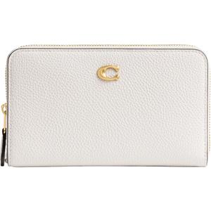 COACH Polished Pebble Leather Medium Zip Around Wallet