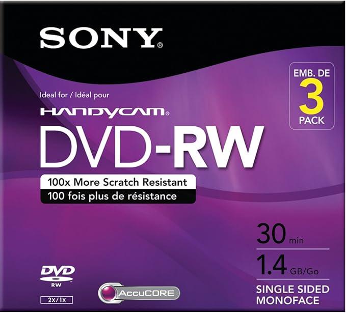 Sony 3DMW30R2HC 3Pack 8cm DVDRW with Hangtab