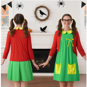 Kids Halloween Costumes, Cute Halloween Costumes for Girls Cosplay with Green Dress, Red Cardigan
12-18M Kids Halloween Costumes, Cute Halloween Costumes for Girls Cosplay with Green Dress, Red Cardigan
12-18M