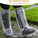 30 Pairs Waterproof Shoe Covers Disposable Rain Shoe Covers Transparent Plastic Shoes Cover Protector Boot Covers for Men and Women Rainy Outdoor (19.5inch Tall)