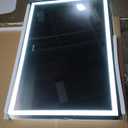 ISKM 60'' x 40'' LED Mirror for Bathroom Lighted Vanity Mirror for Wall Front Lights + Backlit LED Bathroom Mirror Anti-Fog Tempered Glass ETL Listed