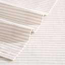 Laura Ashley - Flannel Sheets King Size, Anti-Pilling & Wrinkle Resistant Cotton, Touchably Soft for All-Season Comfort - Bed Sheets with Matching Pillowcases & Fitted Sheet (Oxfordshire Stripe Beige)