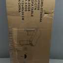 OIOG Console Table with Drawers, Modern Sofa Table with Wood Grain Tabletop, Entryway Table with Storage for Livingroom, Makeup Vanity Desk for Bedroom, Small Computer Desk with 2 Drawers, Brown, Black