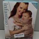 Infantino Flip Luxe 4-in-1 Convertible Baby Carrier, Ergonomic Infant to Toddler Carrier, Updated Lumbar Support, Premium Herringbone Fabric, Elevated Accents, Hands-Free Comfort, 7–35 lbs, Affogato