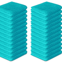 100% Cotton Washcloths 24 Pack (12x12 Inches) Soft, Highly Absorbent Washcloth, Face Towels, Wash Cloths for Face, Ring Spun, Bulk Pack (Turquoise)