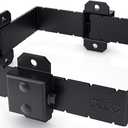 OZCO Ironwood 8x8 Post Band with Matching Hardware | Black Powder-Coated Galvanized Steel Clamp for Outdoor Wood Structures, 51787