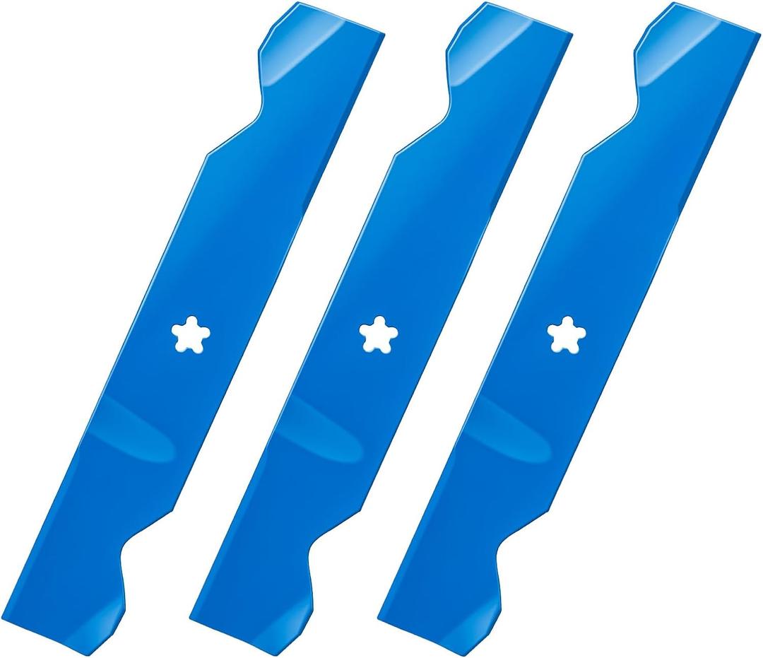 Aeagle 532187256 Mower Blades for Husqvarna Z254 Z254F YTH2454 YTH24V54 LGT2554 LGT2654 RZ5424 MZ54 RZ5426 54'' Deck Lawn Mower for Craftsman Poulan 187256 187254 532187254, 5 Point Star (Blue)