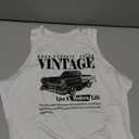 RoseSeek Women's Graphic Crop Tops Crewneck Slim Fit Sleeveless Tank Tops Summer Tops Cowgirl Shirts, Medium