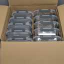 10 Packs 30 oz Glass Meal Prep Containers,Glass Food Storage Containers with Lids,Airtight Glass Lunch Bento Boxes,Microwave,Freezer and Dishwasher,Gray