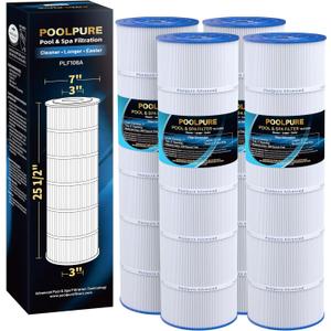 POOLPURE C4030 Filter Replaces Hayward CX880XRE, Pleatco PA106-PAK4, Ultral-A1, Unicel C-7488, Filbur FC-1226, FC-6430, Hayward SwimClear C4020, C4025, C4030, 4 X 106 sq. ft. Filter Cartridge 4 Pack