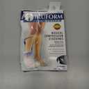 Truform 15-20 mmHg Compression Stockings for Men and Women, Knee High Length, Closed Toe, Black, Small