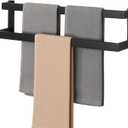 Alise Double Towel Bar, 24" Towel Racks for Bathroom Wall Mounted SUS304 Stainless Steel, Heavy Duty Bathroom Towel Holder, Quick Drying Towel Hanger, Matte Black