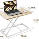 Omhuzsyo standing desk converter Stand up office desk riser on the desktop is suitable for use in laptops and single monitor work consoles, home offices, and can be adjusted in height(Log Color), 24 Inches X 13.3 Inches X 15 Inches