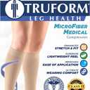 Truform 20-30 mmHg Compression Stockings for Men and Women, Knee High Length, Closed Toe, Charcoal, 2X-Large
