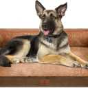 Dog Beds for Extra Large Dogs, Washable Dog Bed with Removale Bolsters, XL Pet Bed with Nonslip Bottom, Extra Large Pet Bed, Brown