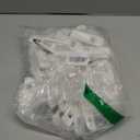 Tinfol 40pc Plastic Hanger Clips - Strong Pinch Grip Clips, White Pant Skirt Clip, Multi-Purpose Finger Clip for Slim-line Clothes Hangers