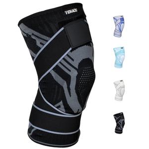 Tenace BJJ Knee Brace Grappling - Compression Knee Pad for Jiu Jitsu, MMA, Muay Thai, Wrestling, Judo - High Durability and Performance Unisex (Black, Medium)