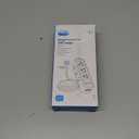 TROND 360 Rotating Flat Plug Power Strip with USB PD 20W, 5FT Flat Extension Cord Surge Protector 1300J with 9 Outlets 4 USB Ports, Wall Mountable, for Home Office Travel Dorm Room Essentials, White