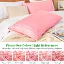 YIYEA King Size Pillow Cases Set of 2, 100% Viscose Derived from Bamboo Cooling Pillowcases for Hot Sleepers, Silky Soft Breathable Pillow Covers with Envelope Closure (20" x36, Pink)