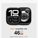 amBand for Apple Watch Series 11 10 46mm Metal Case Men, W1 Rugged Protective Bumper [Turn iWatch into Ultra 3/2/1 Look] with Back Cover, Upgrade Conversion Kit Stylish Protector - Natural Titanium