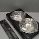 PAKEWAY Elevated Dog Bowls, Spill Proof, Tiltable Dog Feeder with 2 Stainless Steel Bowls, 6 Height Adjustable Raised Bowl (Black)