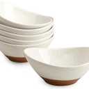 Teocera 5 Inch Porcelain Small Bowls Set, 3 Ounce small serving bowls for Dessert, Ice Cream, Snack, Dipping, Side Dishes, Microwave & Dishwasher Safe- Beige