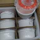 Ramekins with Lids 4 oz White Creme Brulee Ramekins Ceramic Oven Safe Pudding Cups, Set of 6 Porcelain Custard for Baking Dishwasher and Microwave safe