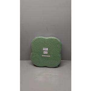 B FSOBEIIALEO Storage Ottoman Cube, Flowers Shaped Ottomans with Storage Foot Stool Footrest, Boucle Ottoman Seat for Dorm Room, Faux Teddy Fur, Green 15"x15"x15"