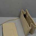 Purse Organizer Insert with Zipper Felt Bag Organizer for Tote Purse Beige Slender-Large