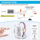 Wireless Dimmer Switch, 2 Remote Light Switch and 2 Receiver kit, Work with Alexa Voice Control, Single Pole Smart Wall Switch Lighting Fixture for Dimmable Bulbs Ceiling Lamps, ETL Listed