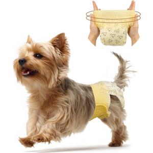 Dog Diapers Female, Pull It Up Disposable Puppy Diapers with 360 Stretchy Waist, Super Absorbent Leak-Proof Doggie Diapers for Playful Dogs, Dog Walking, Gaming(XS,30PCS)