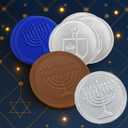 2 x The Dreidel Company 6 Mesh Bags Blue & Silver Hanukkah Mesh Bags Milk Chocolate Coins, Hanukkah Design Gelt, Non Gmo, Kosher Certified Ou-D (EXP 01/22/27)