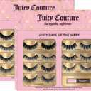Juicy Couture 3D Faux Mink False Eyelashes - 14 Pairs with Applicator & Eyelash Glue, Wispy Natural Look, New Silky, Dramatic, Charming, Sassy & Extra Styles, Easy to Apply, Cruelty-Free & Reusable
