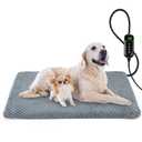 INVENHO Pet Heating Pad, Waterproof Adjustable Temperature Dog Cat Heating Pad with Timer, Indoor Pet Heated Pad for Cats Dogs Electric Pads for Dogs Cats, Pet Heated Pad (L: 35" x 24")