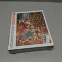 Victorian Lady and Dog Jigsaw Puzzles 1000 Pieces Christmas Tree Art Jigsaw Puzzles for Challenging Family Activity Games DIY Handwork Puzzle for Home Wall Decor Gifts 20x27 Inches (Santa-09)