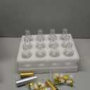 Clear Glass Bottles 6 oz - 200ml [Pack of 12] for Wine Beverages Drinks Oil Vinegar Kombucha Beer Water Soda with Cork Stopper Airtight Lid