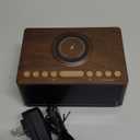 Retro Digital Alarm Clocks for Bedrooms with Large Numbers, Desk Clock with Wireless Charging Station, 7 Mood Lights, Dimmer, Snooze, 12/24H, Loud Alarm Clock for Heavy Sleepers Adults, Vintage Dcor (Blue)