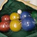 ApudArmis 90mm Bocce Balls Set, Lighter Outdoor Bocce Game for Backyard/Lawn/Beach - Set of 8 Soft PE Balls & 1 Pallino & Nylon Carrying Case & Measuring Tape for Teens Beginners