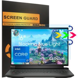 2 Pack Blocking Blue Light Screen Protector for Dell Inspiron 7000 Series 7640 7635 7630 7620 7610 2-in-1 16" Laptop & Dell G16 7000 7630 7620 16" Gaming Laptop,Eye Protection Anti Blue Light Shield