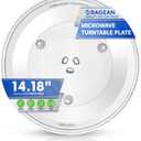 Microwave Plate Replacement 14.18" Fits GE WB49X10063 Microwave Turntable Plate - Exact Replacement Microwave Glass Plate - Oven Rotating Spinning Dish Tray For better Reheating and Cooking