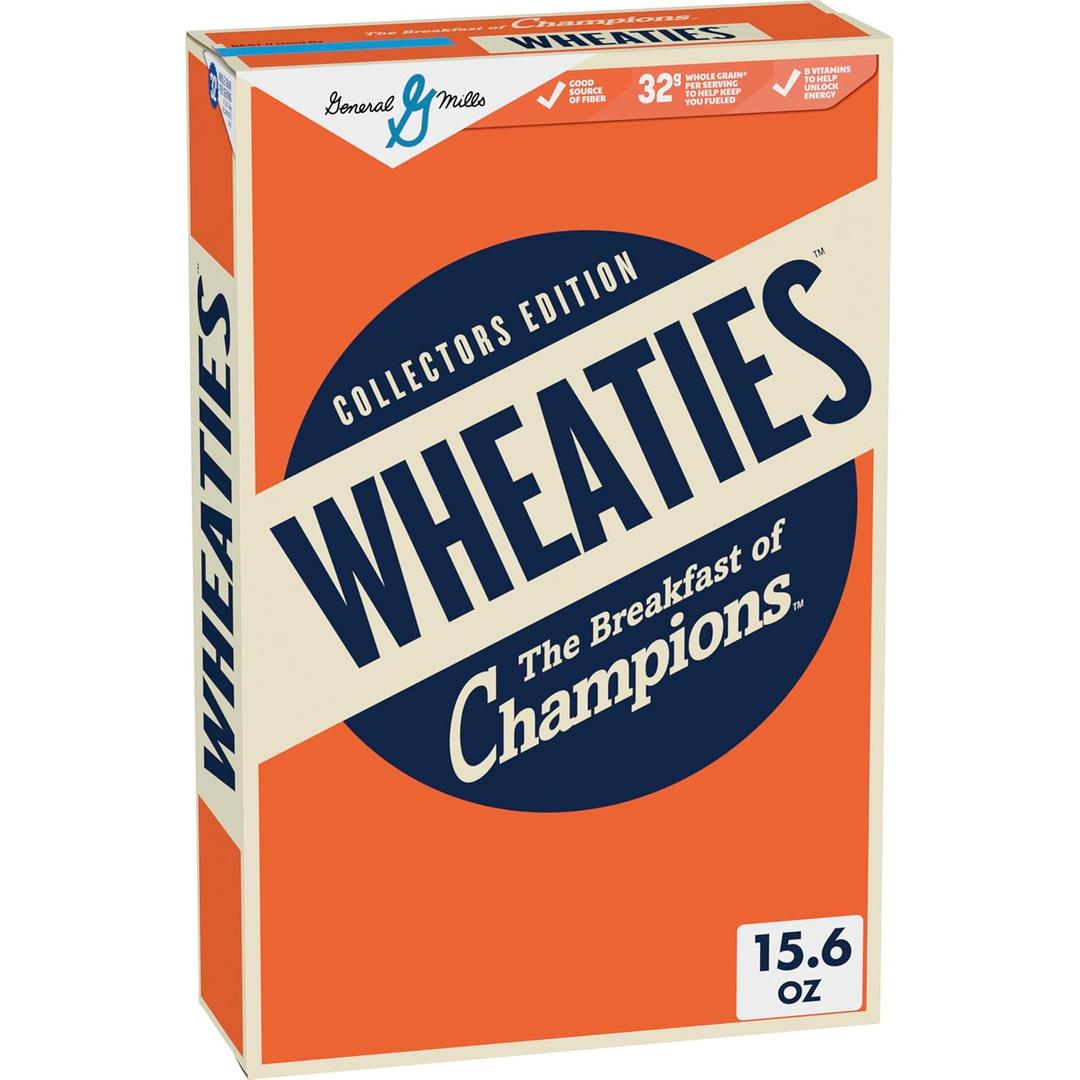 Wheaties Breakfast Cereal, Breakfast of Champions, 100% Whole Wheat Flakes, 15.6 oz, Best If Used By 20 MAY 2025