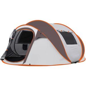 Instant Pop Up Tents for Camping, 4/6 Person Easy Pop Up Camping Tents,Automatic Set Up Tent in 3 Seconds,Waterproof Sunshade Family Tent,Lightweight Dome Tent for Outdoor Camping,Hiking & Beach, Large