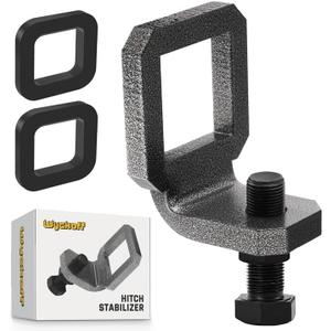 Wyckoff 2" Anti-Rattle Hitch Clamp with 2 Silencer Pads, Heavy Duty Steel Tightener & Hitch Stabilizer, Quieter Towing, Powder Coated for Corrosion Resistance (Silver Vein)