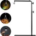 BETAZOOER Reptile Lamp Stand Adjustable 16-35 Inch Domes Heat Lamp Metal Bracket Floor Light Holder Support for Reptile Glass Terrarium Heating Light (Large (Pack of 1))